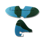 NE401782001A Spitfire Vertical Tail&Horizontal Tail Set - Хвост и руль высоты